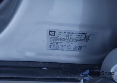 2022 Chevrolet Trax Awd Lt из США, поврежденный, VIN KL7CJPSM3NB533004